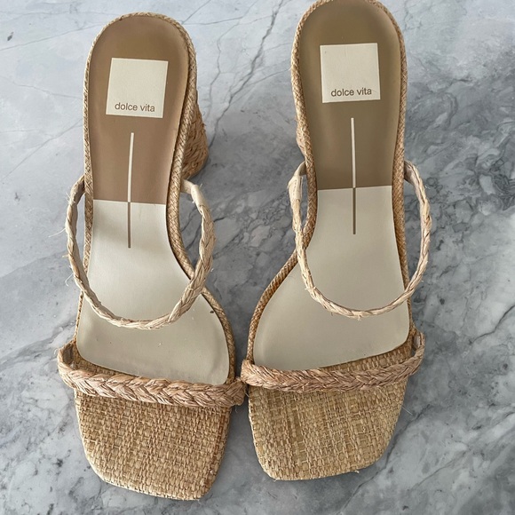 Dolce Vita Tan Braided Heels - Picture 2 of 4